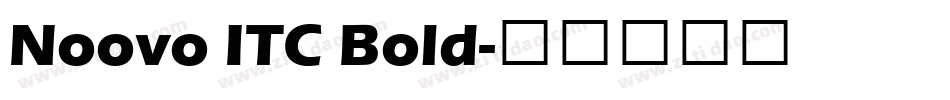 Noovo ITC Bold字体转换